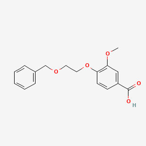 molecular formula C17H18O5 B2597089 4-(2-(Benzyloxy)ethoxy)-3-methoxybenzoic acid CAS No. 1881167-15-2