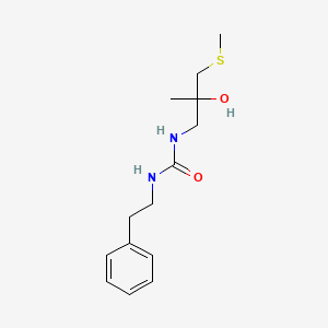 molecular formula C14H22N2O2S B2597090 1-(2-Hydroxy-2-methyl-3-(methylthio)propyl)-3-phenethylurea CAS No. 1396747-24-2