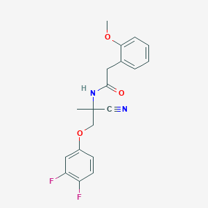 molecular formula C19H18F2N2O3 B2597094 N-[1-cyano-2-(3,4-difluorophenoxy)-1-methylethyl]-2-(2-methoxyphenyl)acetamide CAS No. 1394731-39-5