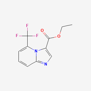 molecular formula C11H9F3N2O2 B2597098 5-(三氟甲基)咪唑并[1,2-a]吡啶-3-羧酸乙酯 CAS No. 1956385-42-4