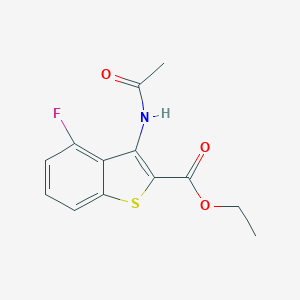 molecular formula C13H12FNO3S B259711 Ethyl 3-(acetylamino)-4-fluoro-1-benzothiophene-2-carboxylate 