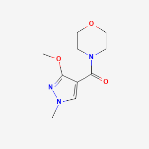 molecular formula C10H15N3O3 B2597111 (3-甲氧基-1-甲基-1H-吡唑-4-基)(吗啉代)甲酮 CAS No. 1014049-00-3