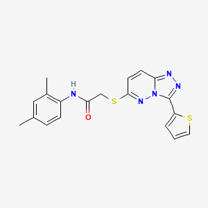 molecular formula C19H17N5OS2 B2597121 N-(2,4-dimethylphenyl)-2-[(3-thiophen-2-yl-[1,2,4]triazolo[4,3-b]pyridazin-6-yl)sulfanyl]acetamide CAS No. 868966-45-4