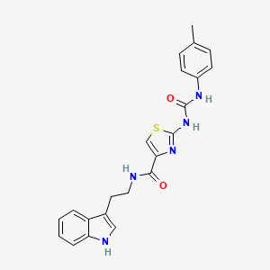 N-(2-(1H-indol-3-yl)ethyl)-2-(3-(p-tolyl)ureido)thiazole-4-carboxamide