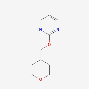 molecular formula C10H14N2O2 B2597126 2-[(Oxan-4-yl)methoxy]pyrimidine CAS No. 2198020-42-5