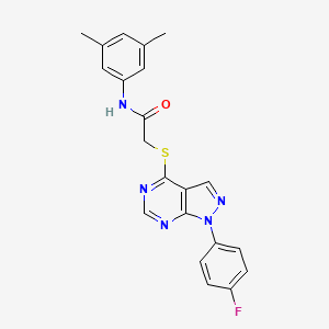 N-(3,5-dimethylphenyl)-2-[1-(4-fluorophenyl)pyrazolo[3,4-d]pyrimidin-4-yl]sulfanylacetamide