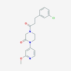 4-[3-(3-Chlorophenyl)propanoyl]-1-(2-methoxypyridin-4-yl)piperazin-2-one
