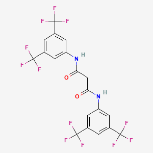molecular formula C19H10F12N2O2 B2597136 N,N'-bis[3,5-bis(trifluoromethyl)phenyl]propanediamide CAS No. 193408-60-5