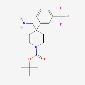 Tert-butyl 4-(aminomethyl)-4-[3-(trifluoromethyl)phenyl]piperidine-1-carboxylate