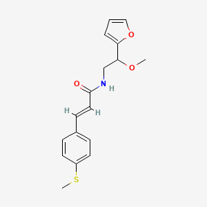 (E)-N-(2-(furan-2-yl)-2-methoxyethyl)-3-(4-(methylthio)phenyl)acrylamide
