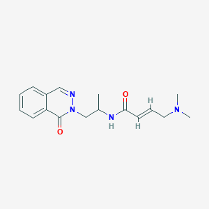 molecular formula C17H22N4O2 B2597152 (E)-4-(Dimethylamino)-N-[1-(1-oxophthalazin-2-yl)propan-2-yl]but-2-enamide CAS No. 2411323-16-3