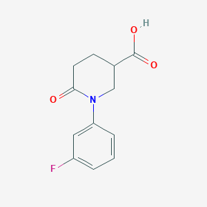 molecular formula C12H12FNO3 B2597158 1-(3-Fluorophenyl)-6-oxopiperidine-3-carboxylic acid CAS No. 1285045-55-7
