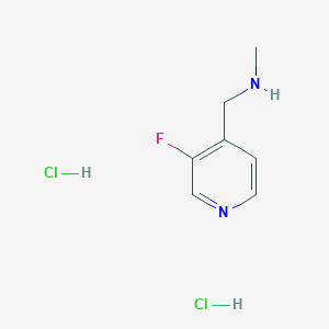 molecular formula C7H11Cl2FN2 B2597172 1-(3-氟吡啶-4-基)-N-甲基甲胺；二盐酸盐 CAS No. 2460754-71-4