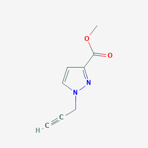 molecular formula C8H8N2O2 B2597177 Methyl 1-prop-2-ynylpyrazole-3-carboxylate CAS No. 2411201-83-5