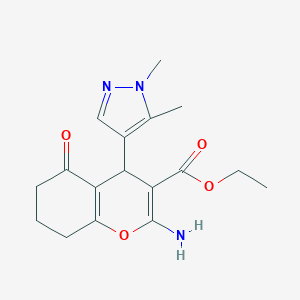 ethyl 2-amino-4-(1,5-dimethyl-1H-pyrazol-4-yl)-5-oxo-5,6,7,8-tetrahydro-4H-chromene-3-carboxylate