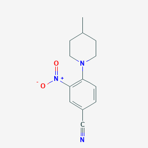 molecular formula C13H15N3O2 B2597180 4-(4-Methylpiperidin-1-yl)-3-nitrobenzonitrile CAS No. 710967-13-8
