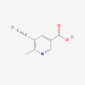molecular formula C9H7NO2 B2597198 5-Ethynyl-6-methylpyridine-3-carboxylic acid CAS No. 1824300-16-4