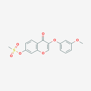 3-(3-methoxyphenoxy)-4-oxo-4H-chromen-7-yl methanesulfonate