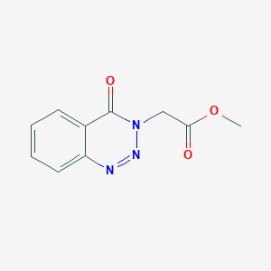 molecular formula C10H9N3O3 B2597207 methyl (4-oxo-1,2,3-benzotriazin-3(4H)-yl)acetate CAS No. 102117-93-1