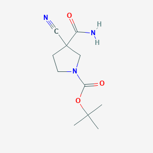 tert-Butyl 3-carbamoyl-3-cyanopyrrolidine-1-carboxylate