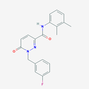 molecular formula C20H18FN3O2 B2597214 N-(2,3-二甲苯基)-1-(3-氟苄基)-6-氧代-1,6-二氢吡哒嗪-3-甲酰胺 CAS No. 1040665-26-6