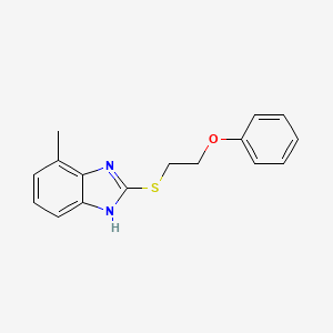 molecular formula C16H16N2OS B2597218 4-méthyl-2-((2-phénoxyéthyl)thio)-1H-benzo[d]imidazole CAS No. 892687-37-5