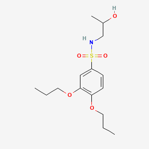 molecular formula C15H25NO5S B2597233 N-(2-hydroxypropyl)-3,4-dipropoxybenzenesulfonamide CAS No. 1428152-11-7