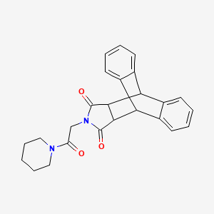 molecular formula C25H24N2O3 B2597271 13-(2-oxo-2-(piperidin-1-yl)ethyl)-10,11-dihydro-9H-9,10-[3,4]epipyrroloanthracene-12,14(13H,15H)-dione CAS No. 352671-56-8