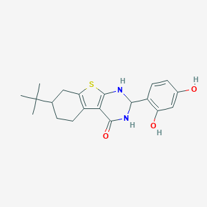 molecular formula C20H24N2O3S B259729 7-tert-butyl-2-(2,4-dihydroxyphenyl)-2,3,5,6,7,8-hexahydro[1]benzothieno[2,3-d]pyrimidin-4(1H)-one 