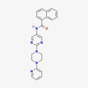N-(2-(4-(pyridin-2-yl)piperazin-1-yl)pyrimidin-5-yl)-1-naphthamide