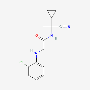 molecular formula C14H16ClN3O B2597312 2-(2-Chloroanilino)-N-(1-cyano-1-cyclopropylethyl)acetamide CAS No. 1208831-58-6