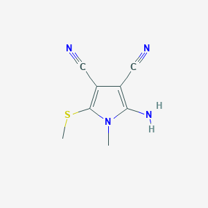 2-Amino-1-methyl-5-methylsulfanylpyrrole-3,4-dicarbonitrile