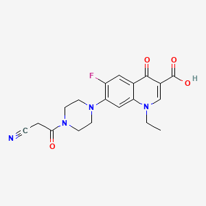 molecular formula C19H19FN4O4 B2597320 7-[4-(2-氰基乙酰)哌嗪-1-基]-1-乙基-6-氟-4-氧代喹啉-3-羧酸 CAS No. 2379995-76-1