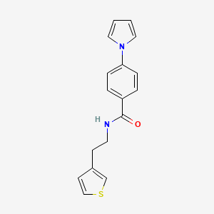 4-(1H-pyrrol-1-yl)-N-(2-(thiophen-3-yl)ethyl)benzamide