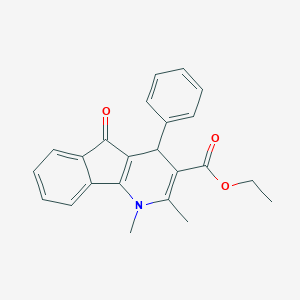 molecular formula C23H21NO3 B259733 ethyl 1,2-dimethyl-5-oxo-4-phenyl-4H-indeno[1,2-b]pyridine-3-carboxylate 