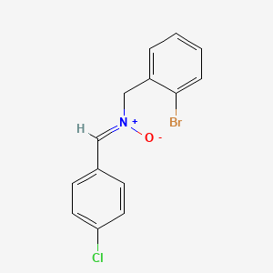 molecular formula C14H11BrClNO B2597337 (2-溴苄基)[(Z)-(4-氯苯基)亚甲基]铵盐 CAS No. 939888-25-2