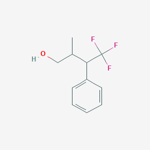 molecular formula C11H13F3O B2597340 4,4,4-Trifluoro-2-methyl-3-phenylbutan-1-ol CAS No. 2248287-26-3
