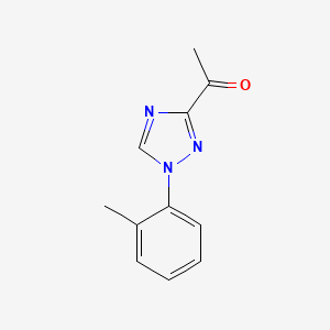 molecular formula C11H11N3O B2597352 1-[1-(2-Methylphenyl)-1,2,4-triazol-3-yl]ethanone CAS No. 2408964-95-2