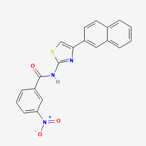 molecular formula C20H13N3O3S B2597366 N-(4-(naphthalen-2-yl)thiazol-2-yl)-3-nitrobenzamide CAS No. 313528-46-0
