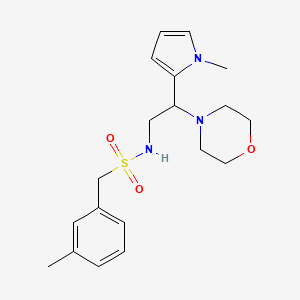 molecular formula C19H27N3O3S B2597368 N-(2-(1-methyl-1H-pyrrol-2-yl)-2-morpholinoethyl)-1-(m-tolyl)methanesulfonamide CAS No. 1049471-79-5