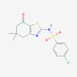 4-Chloro-N-(5,5-dimethyl-7-oxo-4,5,6,7-tetrahydrobenzo[d]thiazol-2-yl)benzenesulfonamide