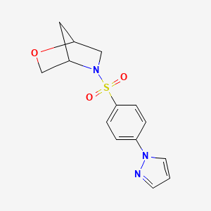5-((4-(1H-pyrazol-1-yl)phenyl)sulfonyl)-2-oxa-5-azabicyclo[2.2.1]heptane