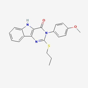 3-(4-methoxyphenyl)-2-(propylthio)-3H-pyrimido[5,4-b]indol-4(5H)-one