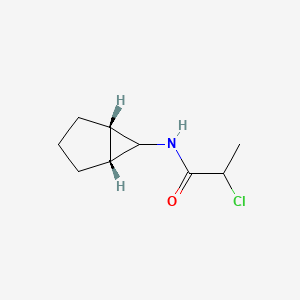 molecular formula C9H14ClNO B2597375 N-[(1R,5S)-6-Bicyclo[3.1.0]hexanyl]-2-chloropropanamide CAS No. 2411183-37-2