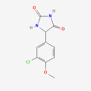 molecular formula C10H9ClN2O3 B2597380 5-(3-氯-4-甲氧基苯基)咪唑烷-2,4-二酮 CAS No. 1490446-35-9