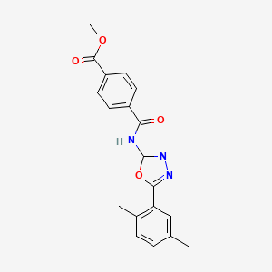 Methyl 4-((5-(2,5-dimethylphenyl)-1,3,4-oxadiazol-2-yl)carbamoyl)benzoate