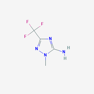 molecular formula C4H5F3N4 B2597389 1-甲基-3-(三氟甲基)-1H-1,2,4-三唑-5-胺 CAS No. 80343-16-4