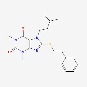 7-isopentyl-1,3-dimethyl-8-(phenethylthio)-1H-purine-2,6(3H,7H)-dione