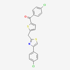 (4-Chlorophenyl)(5-{[4-(4-chlorophenyl)-1,3-thiazol-2-yl]methyl}-2-thienyl)methanone
