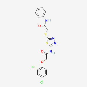 2-(2,4-dichlorophenoxy)-N-(5-((2-oxo-2-(phenylamino)ethyl)thio)-1,3,4-thiadiazol-2-yl)acetamide